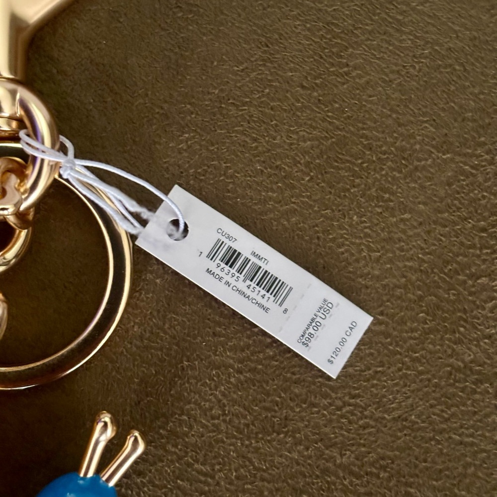 ***SOLD*** Coach Snail Keychain Bag Charm | Gold Hardware | NWT - Picture 11 of 11